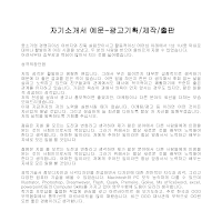자기소개서 예문-광고기획 자기소개서 예문-광고기획